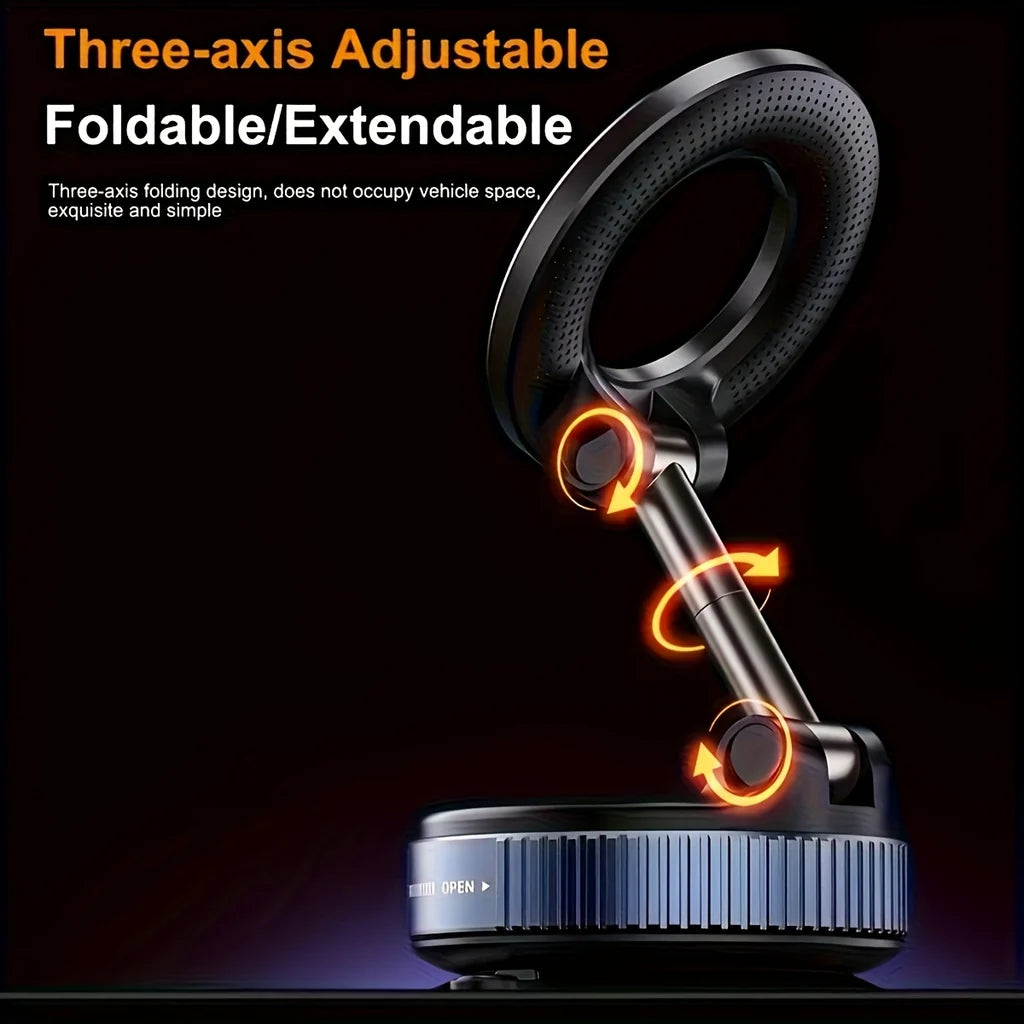 Buy 360° Adjustable Vacuum Magnetic Suction Cup Phone Holder, Hands-Free Magnetic Cell Phone Stand