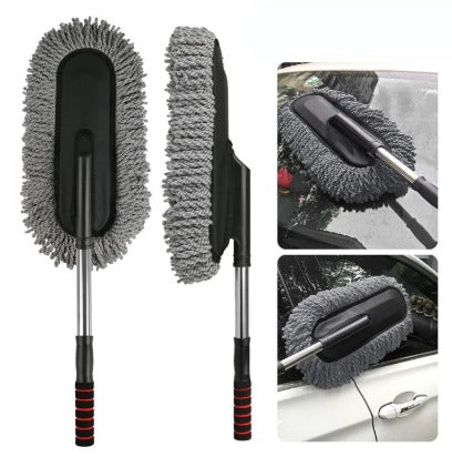 Car Wash Cleaning Brush Duster Dust Wax Mop Microfiber Telescoping Dusting Tool
