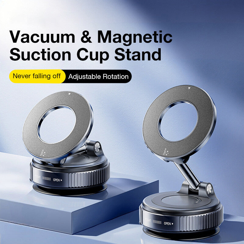 Buy 360° Adjustable Vacuum Magnetic Suction Cup Phone Holder, Hands-Free Magnetic Cell Phone Stand